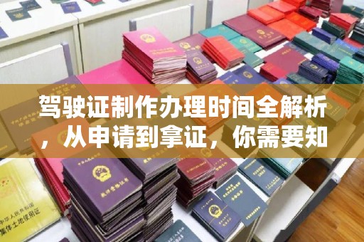 峄城驾驶证制作办理时间全解析，从申请到拿证，你需要知道的一切